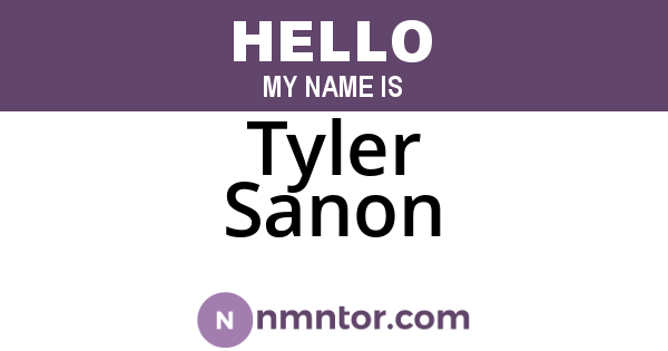 Tyler Sanon
