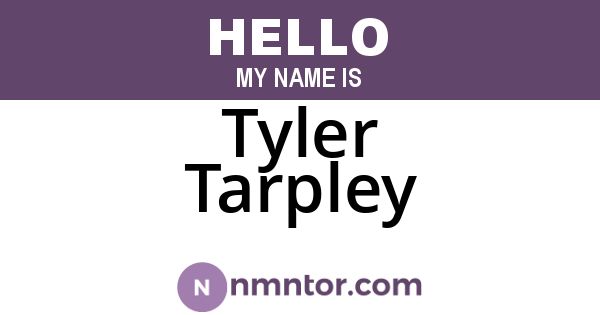 Tyler Tarpley