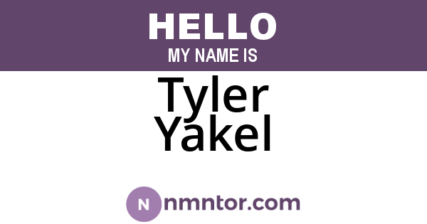 Tyler Yakel