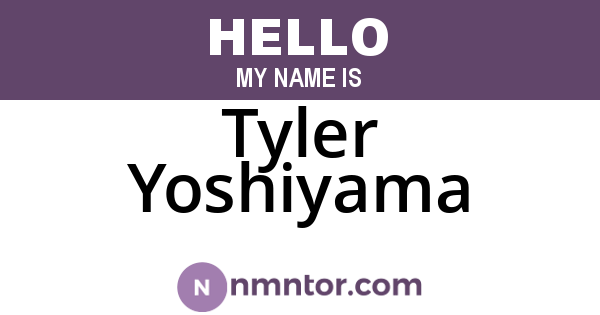 Tyler Yoshiyama