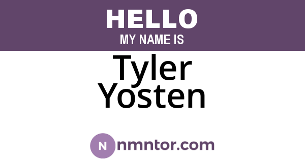 Tyler Yosten