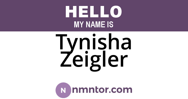 Tynisha Zeigler