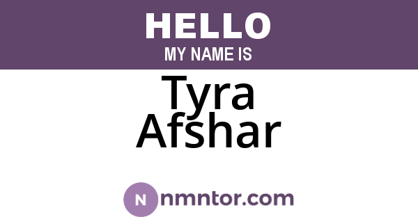 Tyra Afshar
