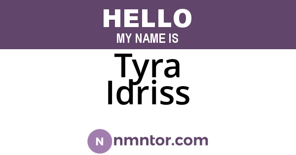 Tyra Idriss