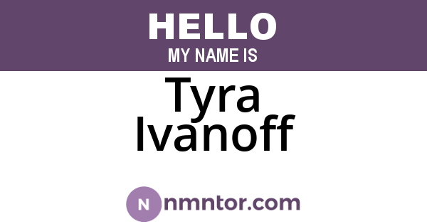 Tyra Ivanoff