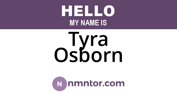 Tyra Osborn