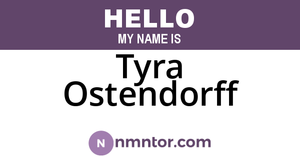 Tyra Ostendorff