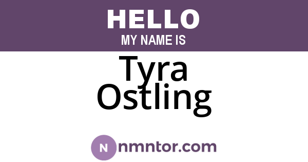 Tyra Ostling