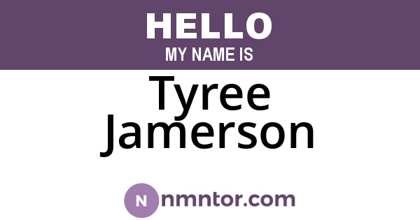 Tyree Jamerson