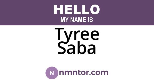 Tyree Saba