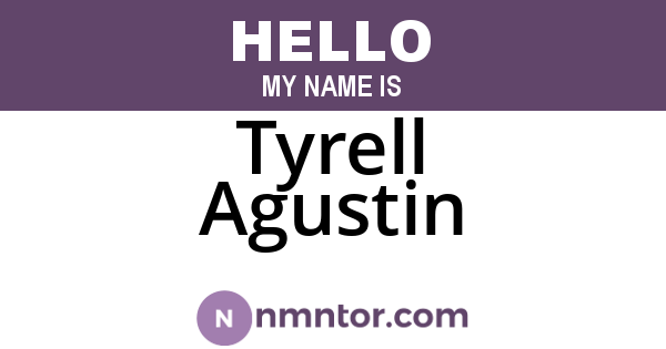 Tyrell Agustin