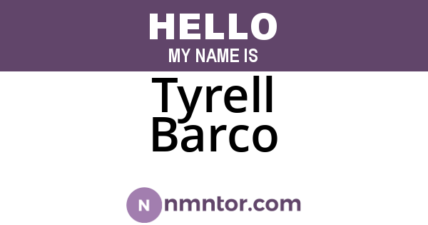 Tyrell Barco