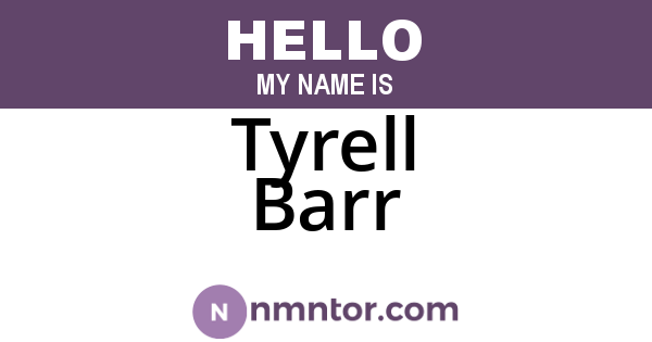 Tyrell Barr