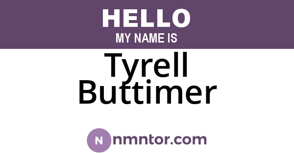 Tyrell Buttimer