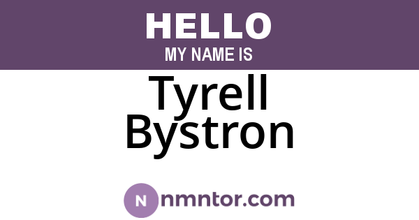Tyrell Bystron