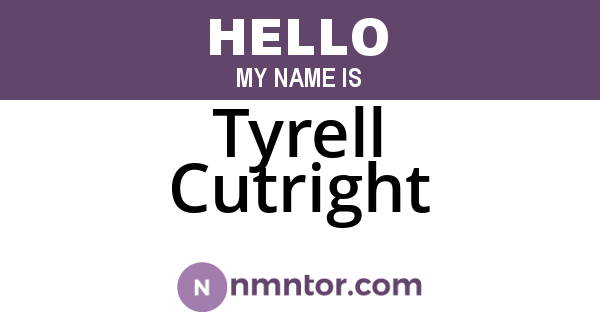 Tyrell Cutright