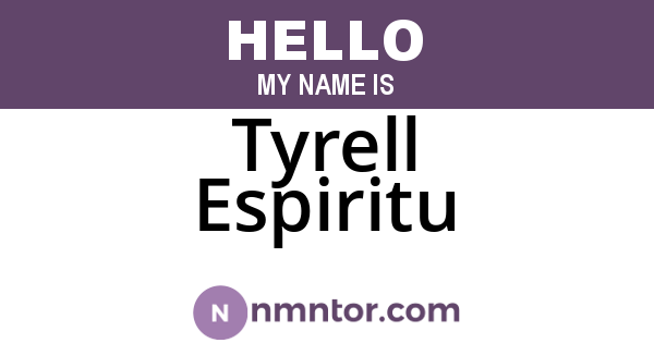 Tyrell Espiritu