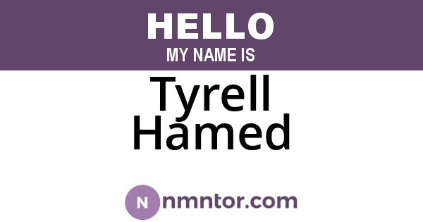Tyrell Hamed