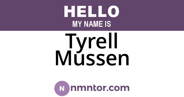 Tyrell Mussen