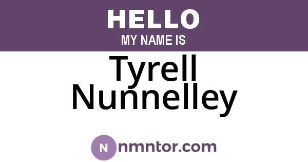 Tyrell Nunnelley