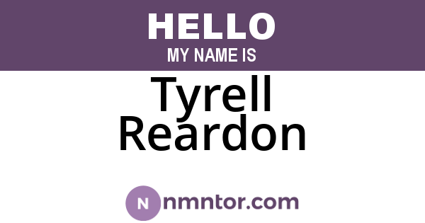 Tyrell Reardon