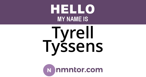 Tyrell Tyssens