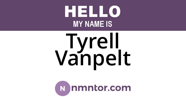 Tyrell Vanpelt