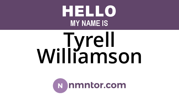 Tyrell Williamson