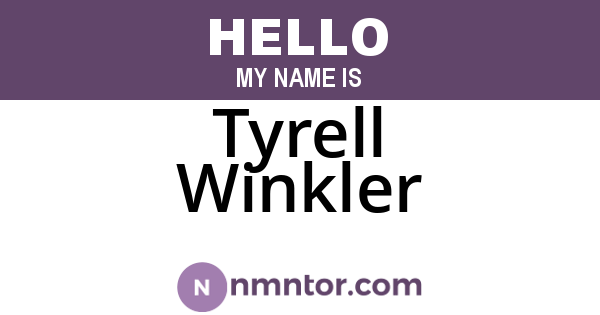 Tyrell Winkler