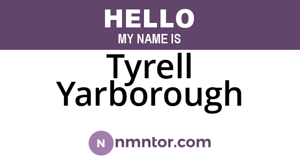 Tyrell Yarborough