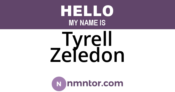 Tyrell Zeledon