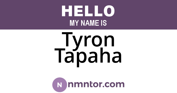 Tyron Tapaha