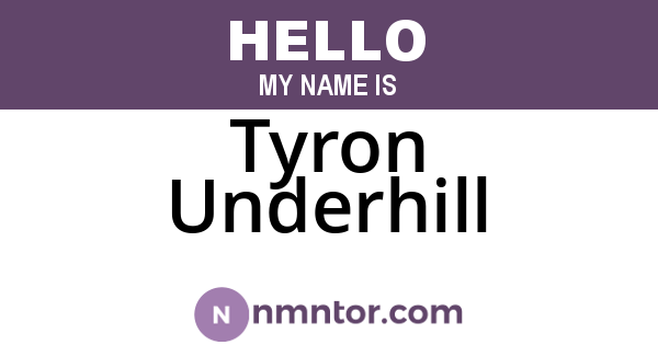 Tyron Underhill