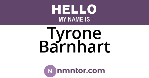 Tyrone Barnhart