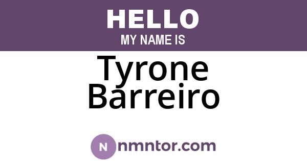 Tyrone Barreiro