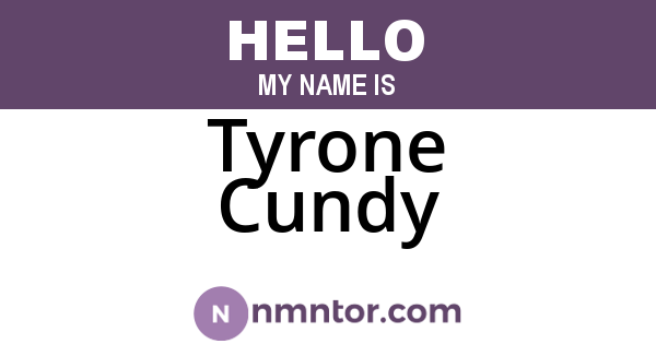 Tyrone Cundy