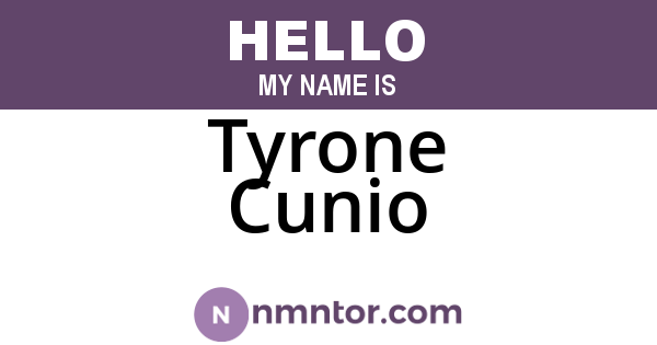 Tyrone Cunio