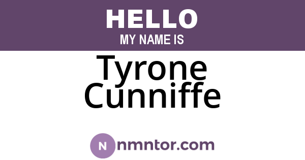 Tyrone Cunniffe