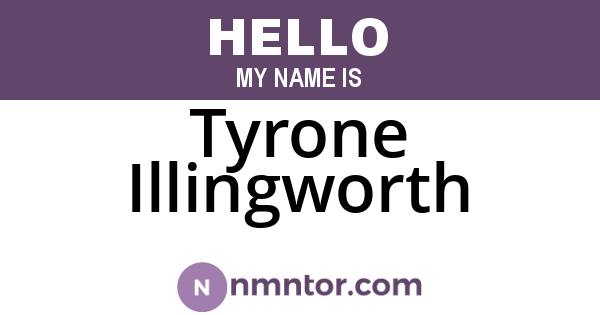 Tyrone Illingworth