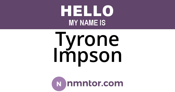 Tyrone Impson