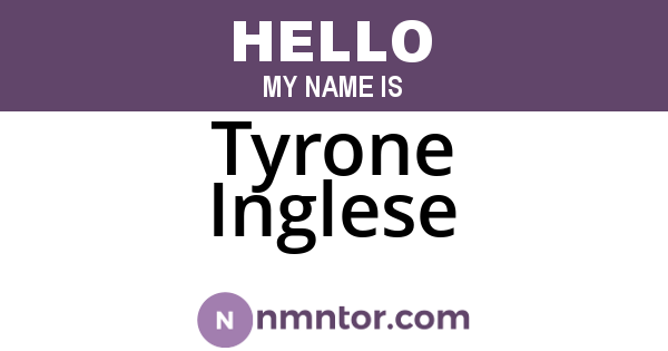Tyrone Inglese