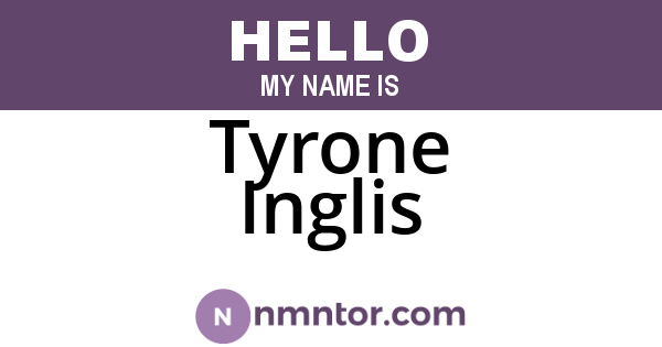 Tyrone Inglis