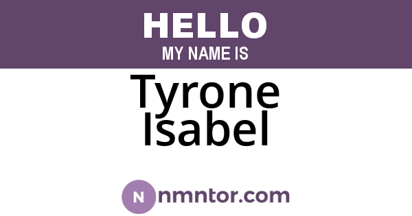 Tyrone Isabel