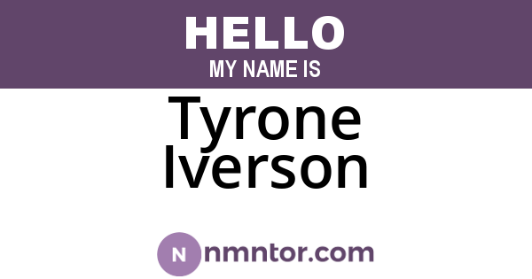 Tyrone Iverson