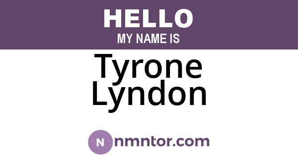 Tyrone Lyndon