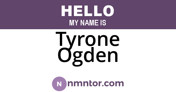 Tyrone Ogden