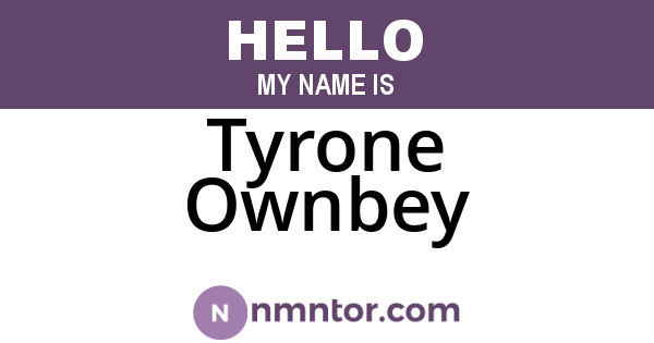 Tyrone Ownbey