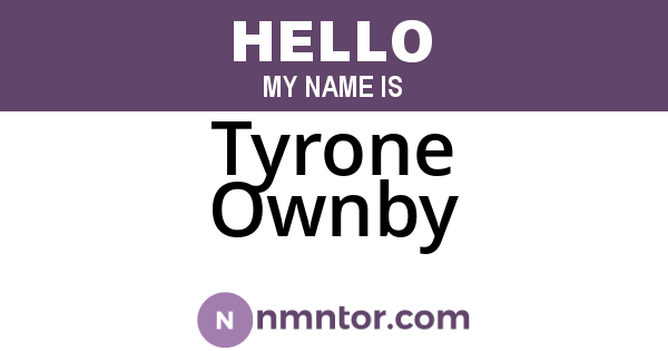 Tyrone Ownby