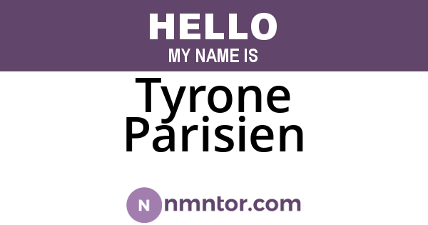 Tyrone Parisien