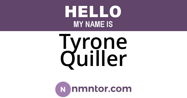 Tyrone Quiller